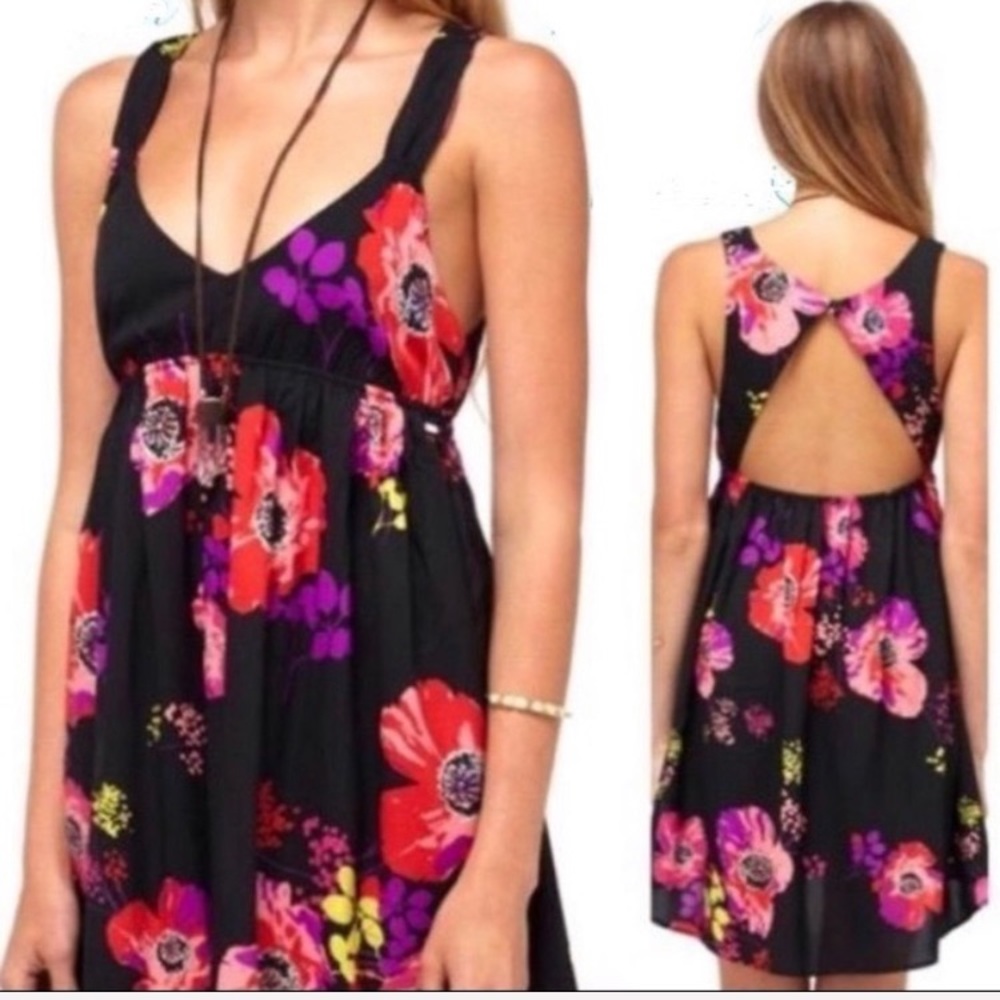 Roxy Love Seeker Open Back Floral Dress